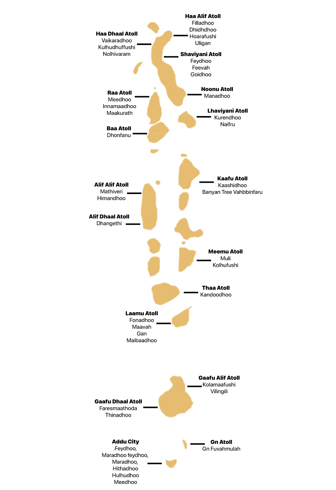 Map of Bright Vision installations across the Maldives.