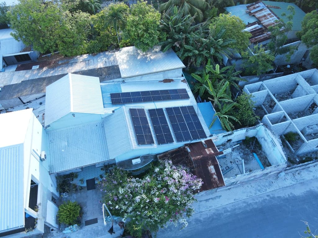 Beach Villa solar installation